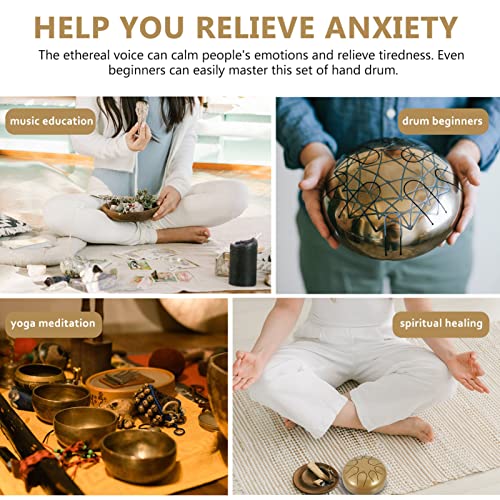 Generic Carbon Staal Tong Drums 8 Note Percussie Instrument Met Drumstick Houder Voor Meditatie Yoga Camping (Golden) 6… - Image 8