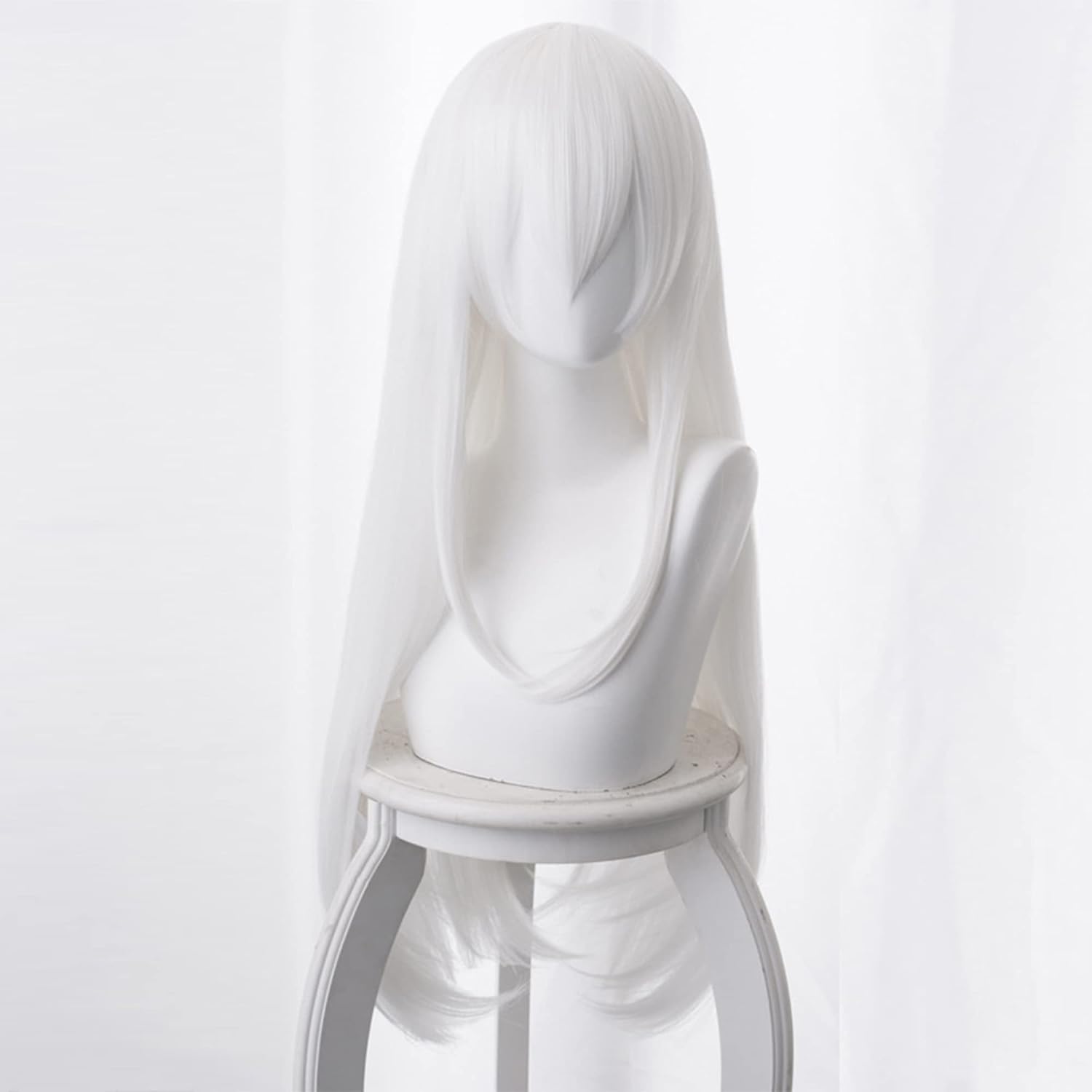 Anime Long White wig 80cm/31in Straight Cosplay wigs for women wig High Temperature Synthetic Fiber wig Halloween,Christmas,Comic con,Daily WIG,Costume Party