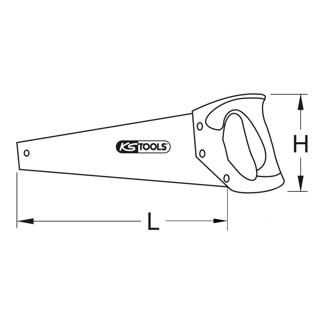KS Tools 962.9036 BERYLLIUMplus Hand Saw / Fox Tail 700 mm 