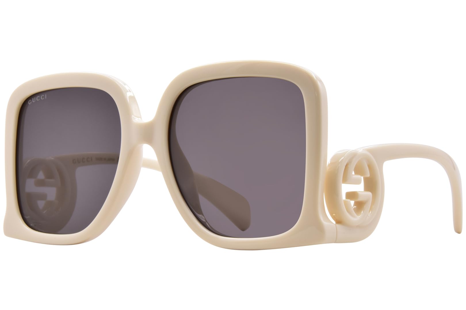 Gucci GG1326S 009 Sunglasses Womens Ivory Grey Square Shape 58mm