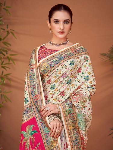 AKHILAM kanjivaram silk saree in soft silk – image 4