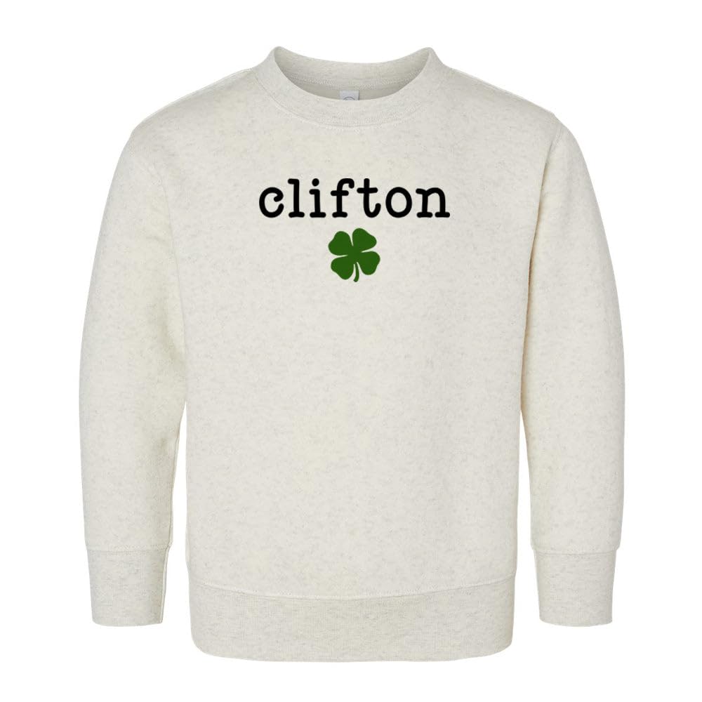 Clifton Shamrock Kids Sweatshirt Toddler 2T Natural Heather