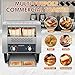 Commercial Toaster 300 Slices/Hour Industrial Conveyor Toaster 1900W Stainless Steel Restaurant Toasters for Croissants, Toast, Bun, Bagel, Bread