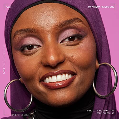 NYX Professional Makeup Fond de Teint Effet Flouté Bare With Me Blur Couvrance Moyenne Fini Naturel Niacinamide Matcha & Glycérine Hydratation Jusqu'A 12H Teinte : Deep Golden 19 - vue 4