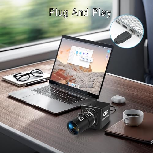 Caméra USB industrielle 8 MP avec zoom optique 10x et objectif varifocal