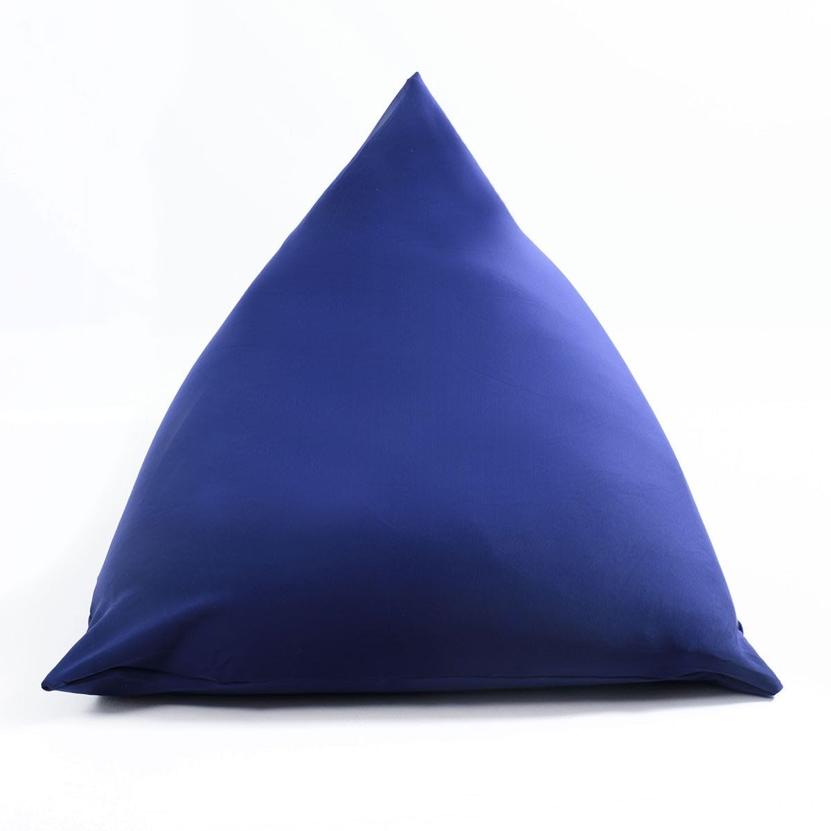 LIVEDECO - Pouf Géant XL Forme Berlingot Intérieur, Déhoussable, Salon, Chambre, Tissu Stretch élastique, Bleu Marine BiG52