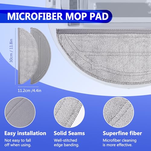 Image of 32 Pcs Q10 S5+ Replacement Accessories Compatible with Robo rock Q10 S5 / Q10 S5+ Robot Vacuum, 2 Main Brushes, 6 Mop Pads, 4 HEPA Filters, 6 Scent Tablets, 6 Side Brushes, 6Dust Bags