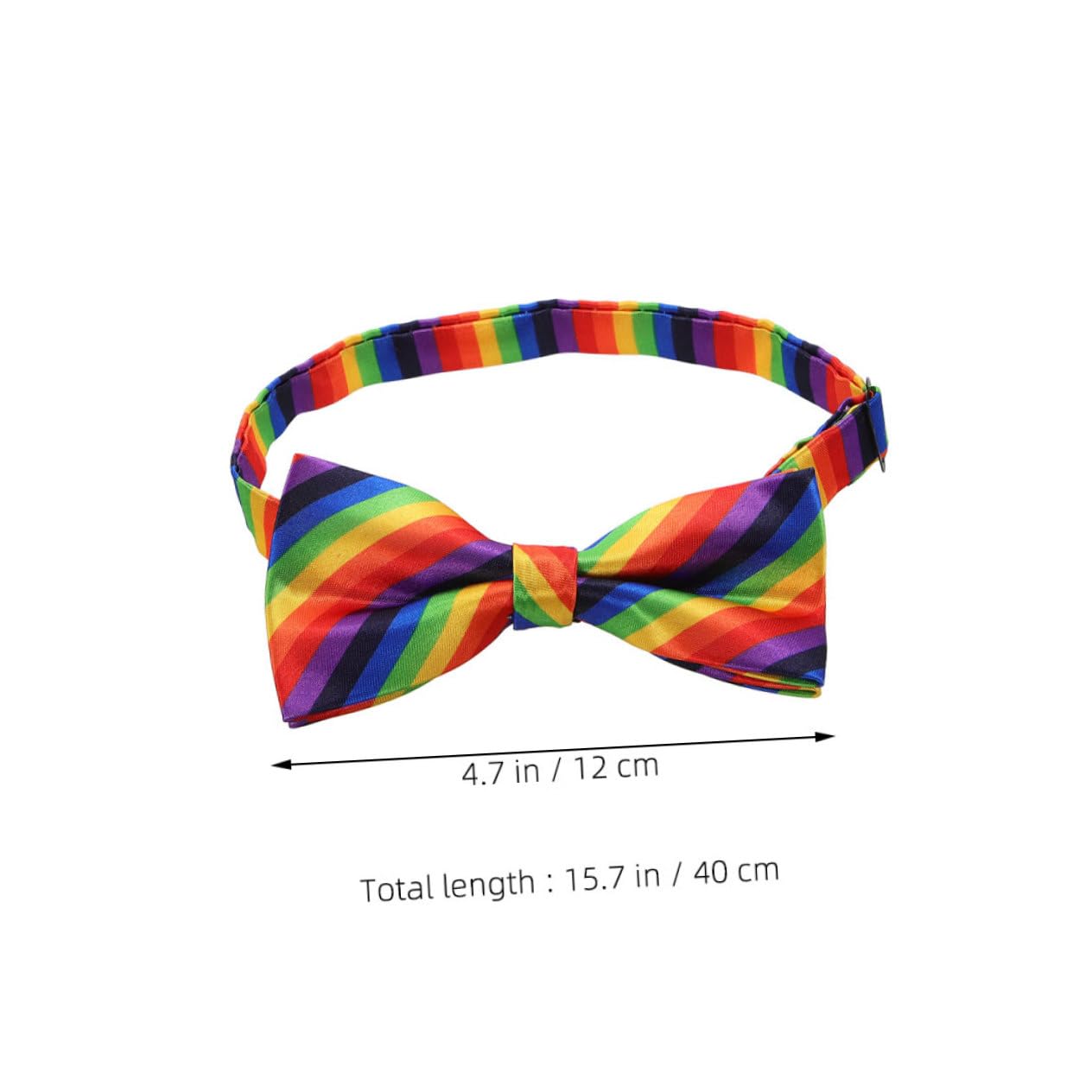TOVINANNA 2pcs Rainbow Pattern Bow Tie Stylish Unisex for Parties Festivals Events Durable Material Easy to Wear Vibrant Colors for Enhanced Performance and Decor