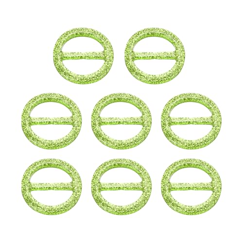 Image of uxcell Plastic Tee Shirt Clips, Round Bling Resin Scarf Ring Buckle, Fashion Tie Circle Clip