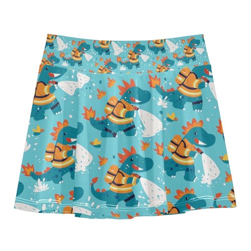 visesunny Girls Flowy Pleated Skirt Firefighter Dinosaur Tennis Golf Fashion Short Skorts for Casual Dance Outfit