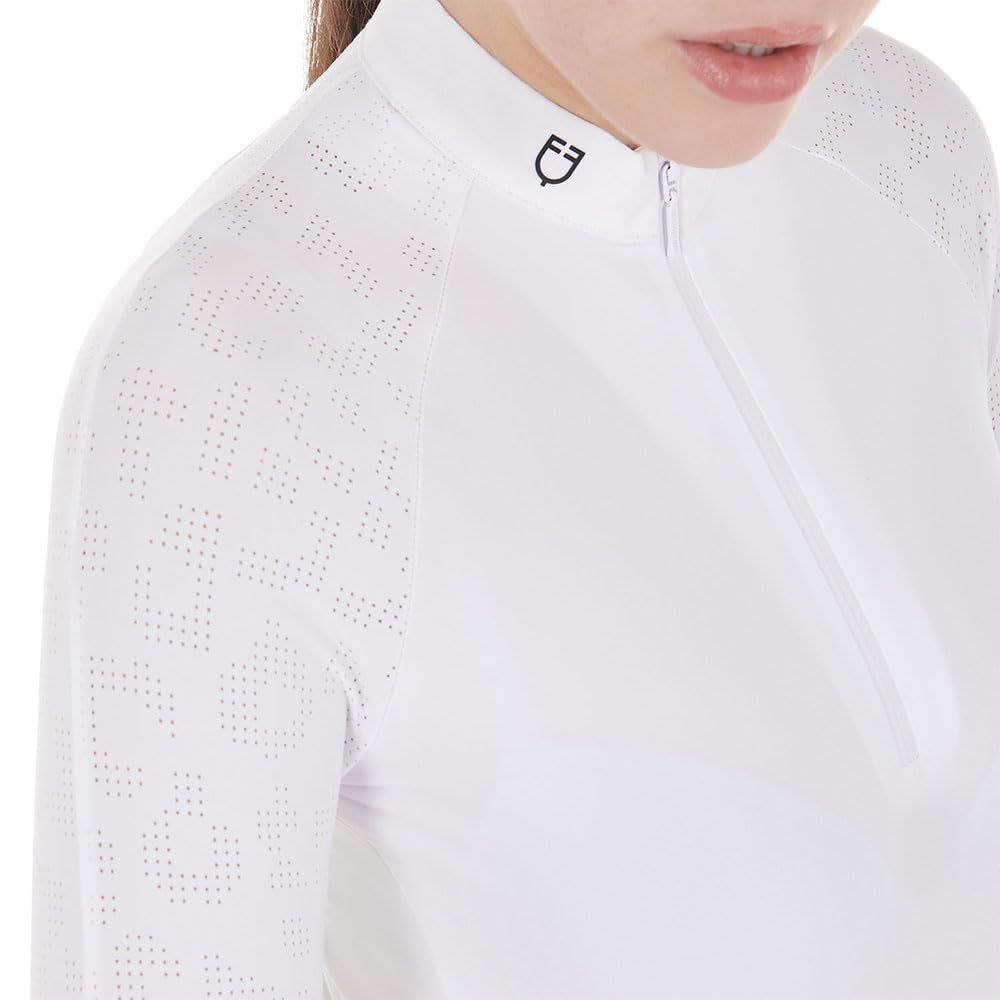Slim Fit Competition Mesh Inserts Woman Long Sleeve Polo XS