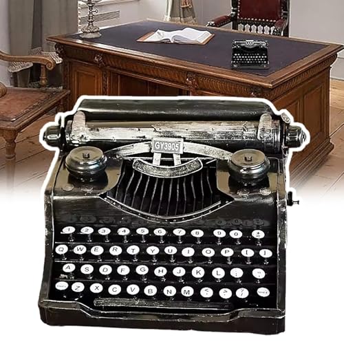 Máquina De Escribir Antigua, Modelo Clásico De Máquina De Escribir Vintage, Ideal para Grabar Películas, Ideal para El Hogar, La Oficina O El Estudio.(Schwarz)