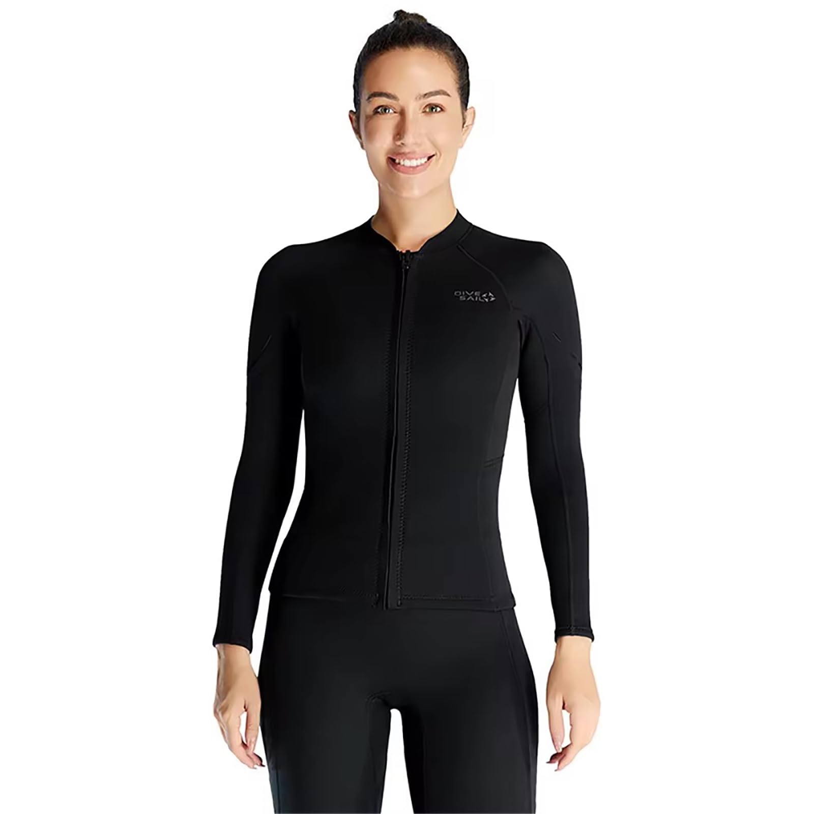 WYYHAA 1.5MM Wetsuit Top Mens Women, Ultra Stretchy & Warmth Neoprene Diving Jacket Long Sleeve Wetsuit Jacket for Snorkeling Surfing Kayaking Canoeing,Women1,L