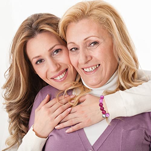 Rankeef Healing Bracelets For Women Inspirational Gifts For Women Friends Get Well Soon Gifts Amethyst Bracelet Birthday Gifts Anti-Anxiety Bracelet For Women Teen Girls Sister #TOP5