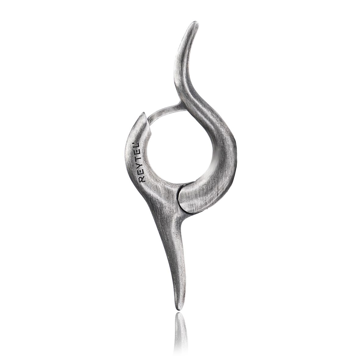 Orecchini in argento 925 Fiamma, piccoli orecchini a cerchio per uomo e donna, ipoallergenici, idea regalo per donne e uomini – altezza 4,35 cm, misura unica, Argento sterling Argento, Nessuna