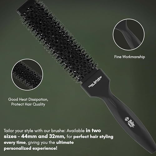 Image of Beaute Secrets Thermal Rectangular Barrel Hair Brush for Men and Women, Large Hair Styling Brush, Minimize Damage, Innovative Design,Never Seen 44mm Rectangular Hair Styling Brush