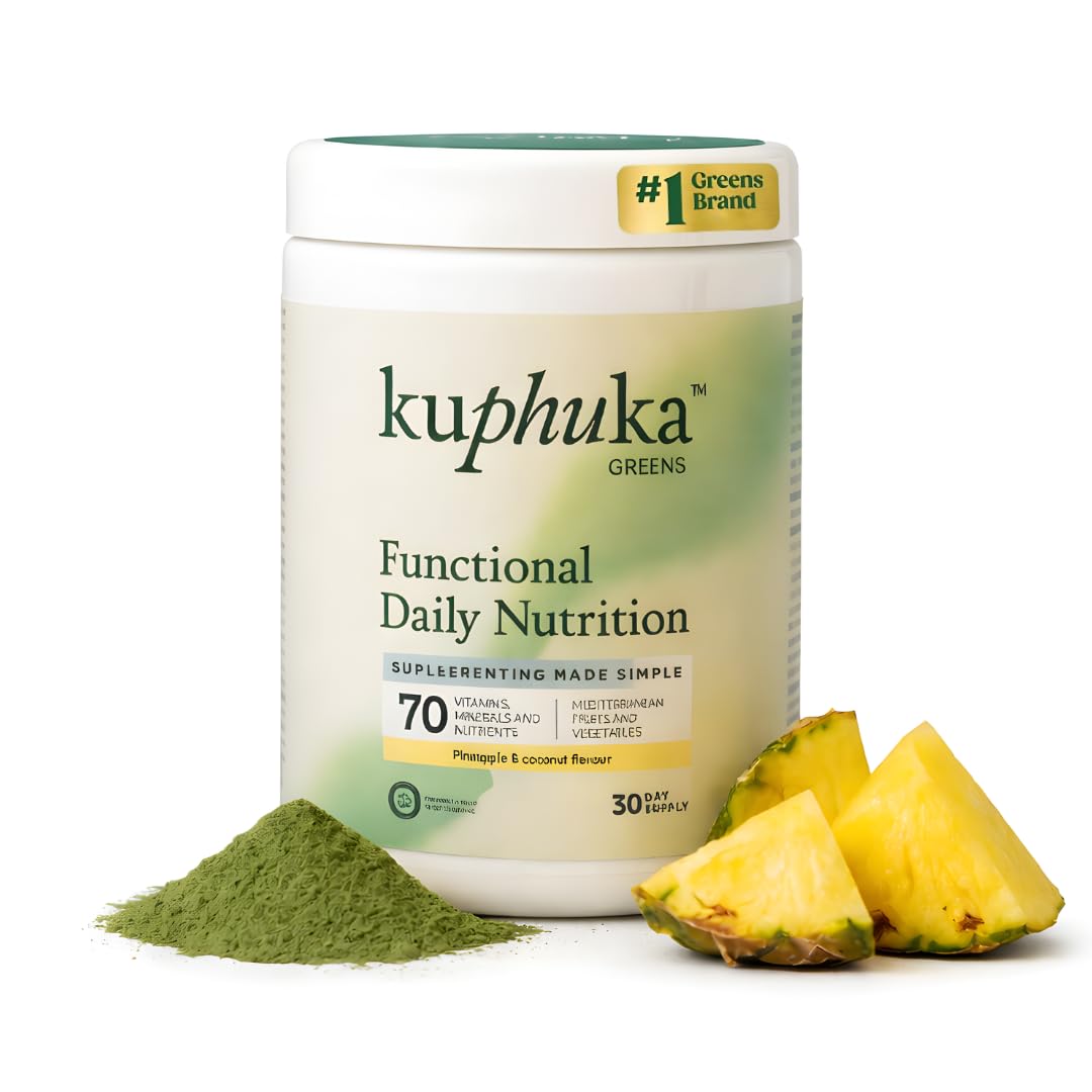 Super Foods en Polvo | NUEVA FÓRMULA 2025 | +70 Greens, Vitaminas, Minerales, Probióticos y Antioxidantes – 100% Natural, Vegano, Gluten Free (Piña/Coco)(411 g (30 dosis))