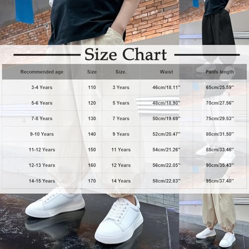 Pants for Boys Baggy Wide Leg Sweatpants Lightweight Kids Casual Skateboarding Hip Hop Trousers Running Joggers Soft3