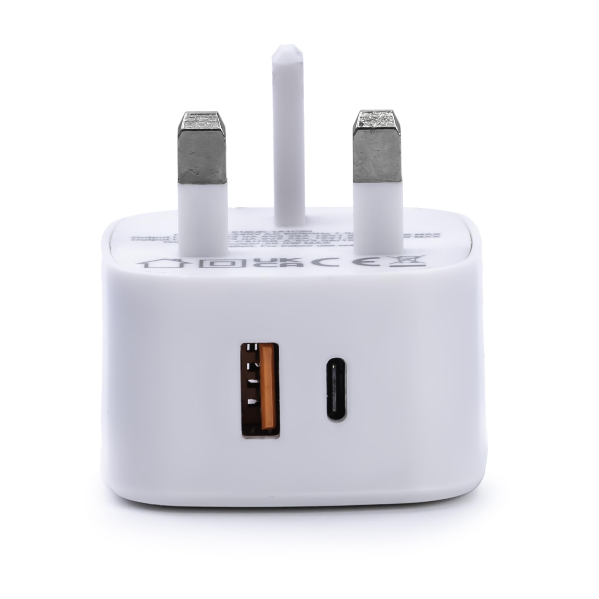 Status Twin USB A and C Fast Charging Power Adaptor, 20w, White, Pack of 1 (S2USBPLUGFW1PK10)