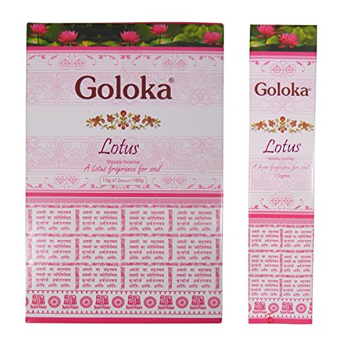 Varillas de incienso Goloka Lotus Masala Incense 180g loto aroma fragancia ambientador