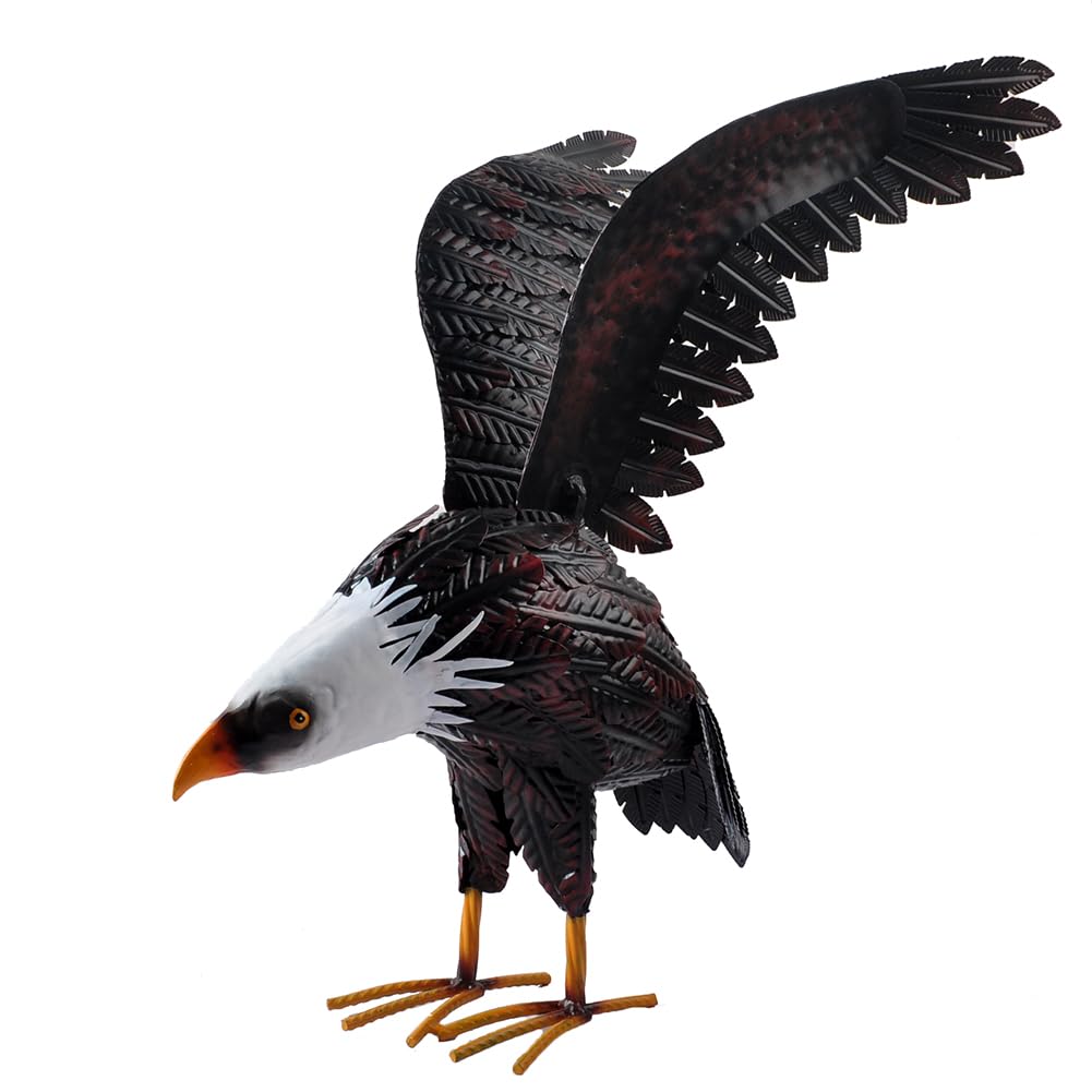 BAENRCYEagle Statue Animal Sculpture Garden Decoration Metal Yard Art for Yard Outdoor Decoration