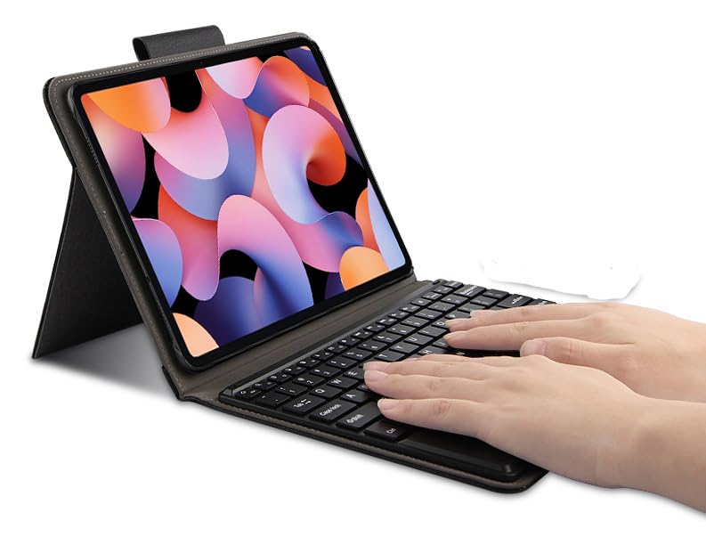 Image of HOM Detachable Wireless Bluetooth Keyboard with Trackpad /Touchpad Tablet Cover Case for Xiaomi Mi Pad 6 11 inch Inch Tablet - Black
