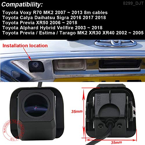 HD Sensor Vehicle 170 Wide Angle Night Vision Rear View Reverse Camera for To yo ta Voxy R70 MK2/Calya Daihatsu Sigra/Previa XR50/Alphard Hybrid/Tarago XR30 XR40 - Image 2