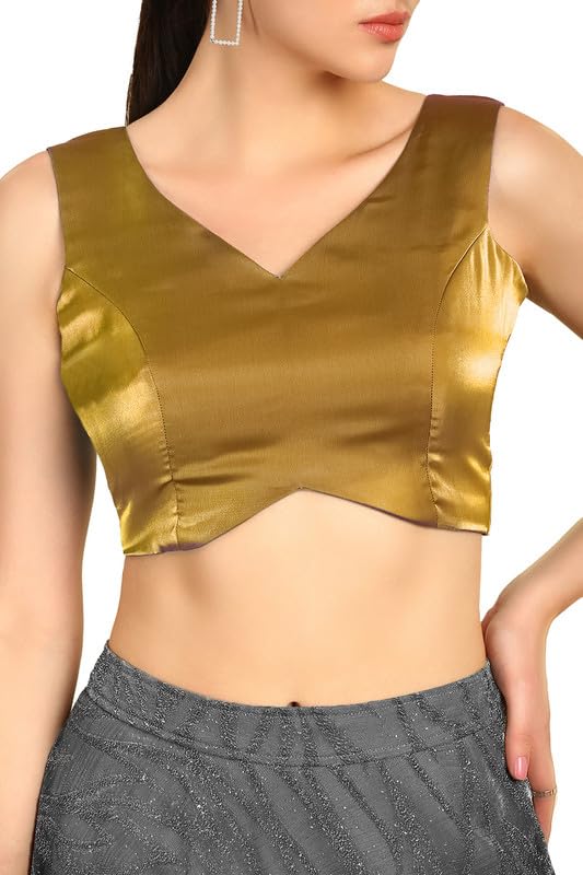 Image of Soch Womens V-Neck Tissue Princess Line Padded Sleeveless Blouse