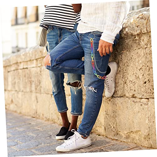 MERRYHAPY Rainbow Pants Belt Chain Waist Decor Stylish Belt for Women's Fashion Accessory4