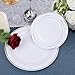 WDF 40Guest Silver Plastic Plates with Silverware - White Plastic Plates with Silver Rim, Dinnerware Sets Include 40 Dinner Plate, 40 Salad Plate,40 Forks, 40 Knives, 40 Spoons for Valentine's Day