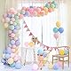 Ballon Girlande Streifen und Luftballon Kleber Punkt Aufkleber. 5 Rollen mit Kleber und 5 mit Löchern, Ballon Bogen Kit fur Geburtstag Deko, Hochzeit Taufe Graduierung, Party Dekoration