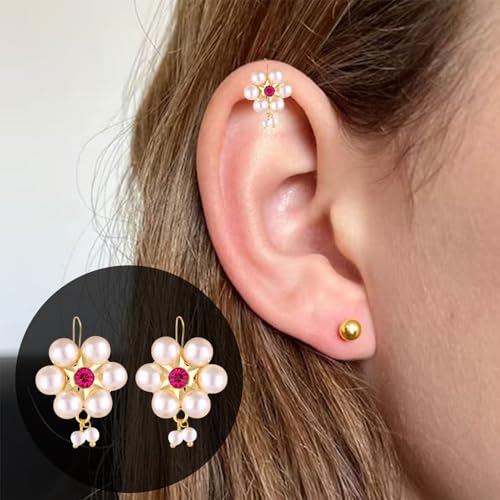 Image of VAMA FASHIONS 18K Gold Plated Anti Tarnish Half Moon Peacock Shape Traditional Maharashtrian Press on Bugadi Upper Ear Clip on Earrings For Women & Girls