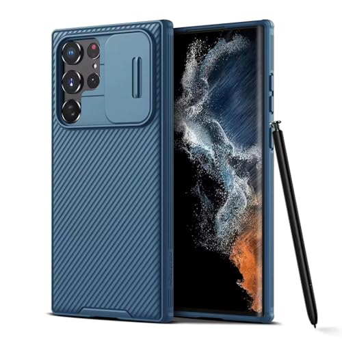 Image of iFAST Premium Back Cover Case Compatible with Galaxy S24 Ultra Soft Shokproof TPU and Hard Polycarbonate (PC) (Slider | Blue)