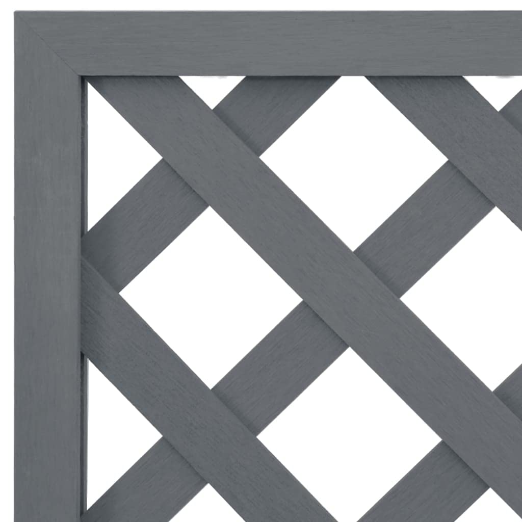 Lot de 2 Jardinières en Treillis WPC Gris 65x33x135 cm