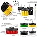 Holikme 45 Piece Drill Brush Attachment Set Scrub Pads Scouring Pads Power Scrubber Brush with Extend Long Attachment All Purpose Clean for Car Detailing，Grout, Tiles, Bathroom, Kitchen