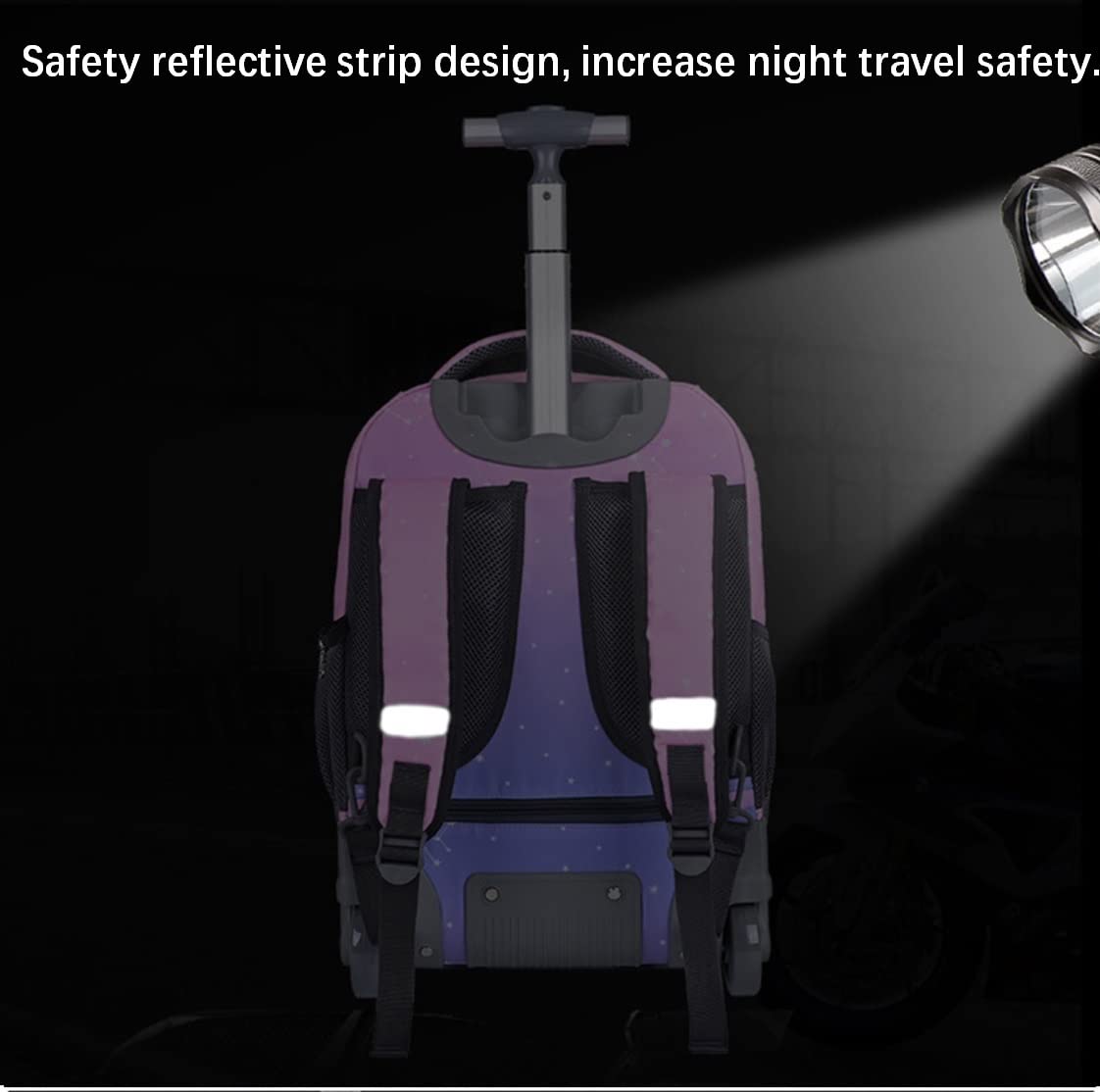 Trolley Rucksack Schulranzen mit Rollen Laptop Handgepäck Tasche Koffer Wasserdicht Trolley Mädchen Jungen Rucksack Kindergepäck mit Rollen Schulranzen für Teenager