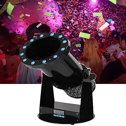 bcomedrag 1500W Confetti Transmitter - With 12 LED Lamp Beads,Smart Stage Confetti Machine,Large Diameter/3 Colors Variable/With Remote Control/Spray Paper Height: 5-6m,For Party DJ Equipment bcomedrag 1500W Confetti Transmitter - With 12 LED Lamp Beads,Smart Stage Confetti Machine,Large Diameter/3 Colors Variable/With Remote Control/Spray Paper Height: 5-6m,For Party DJ Equipment