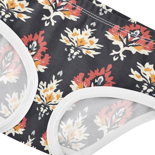 ZZKKO Ethnic Pattern Floral Girls Underwear Toddler Panties for Girls Comfort Brief Size 2-8T3
