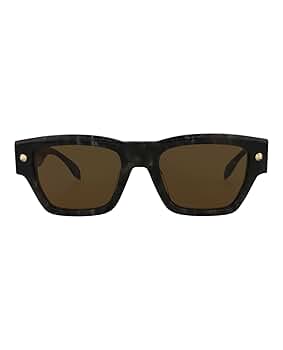 ALEXANDER MCQUEEN オハルフレムサンクラス AM0489S 002 Amazon.com: Alexander McQueen Square-Frame Recycled Acetate