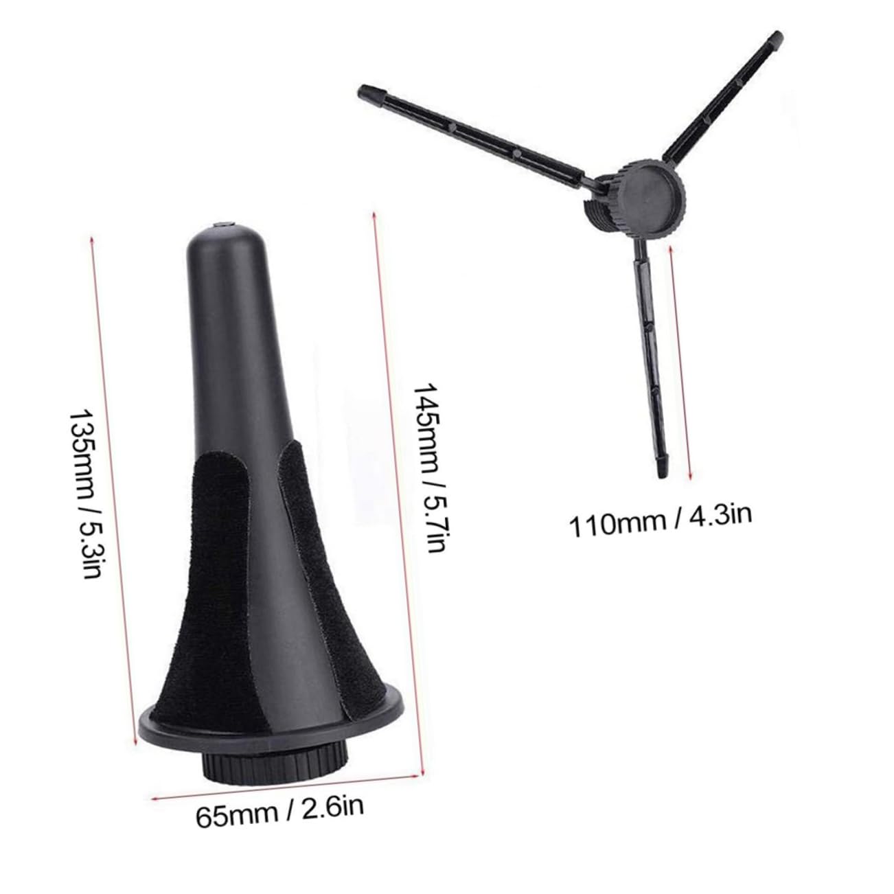 Abaodam Foldable Clarinet Stand Compact Design for Clarinet Flute Oboe Stable and Easy to Install