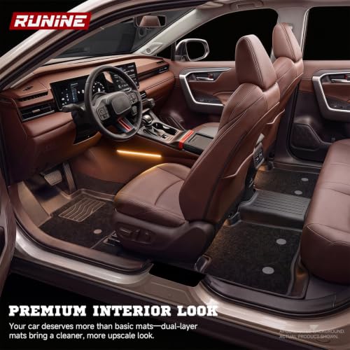 Image of Floor Mats for 2026 Toyota RAV4 Plug in Hybrid (Suitable for PHEV), Cargo Mat and Backrest Mats, Dual Layers Custom Fit TPE All Weather 2026 RAV4 Floor Mats Full Set, 2026 RAV4 PHEV Accessories