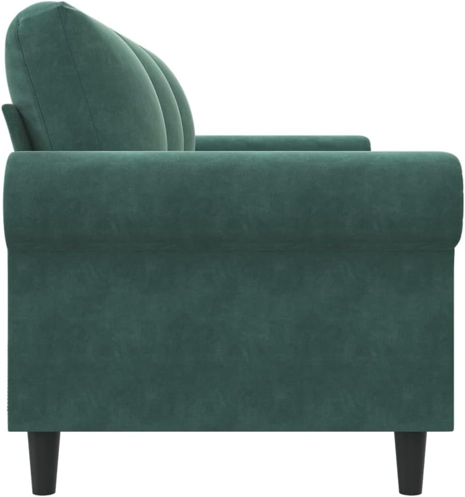 3-Seater Sofa Dark Green Velvet Living Room Furniture