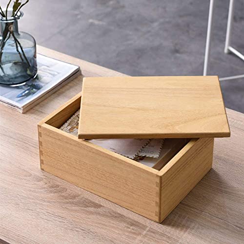 KIRIGEN Wood Storage Box with Lid Decorative Boxes for Crafts Sewing, Keepsake, Memory - Image 4