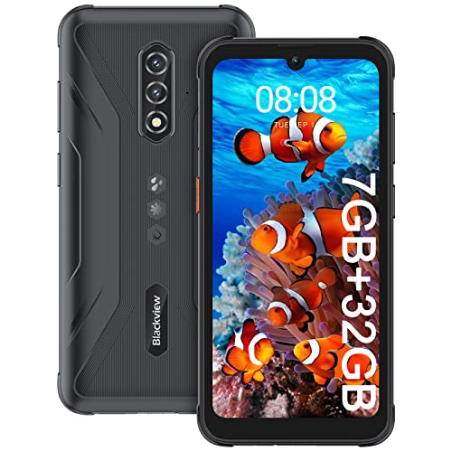 Blackview BV5200 Android 12 Téléphone Portable Incassable (7Go+32Go/SD-1To, Écran 6.1'' HD+, Panoramic Caméra 13MP+5MP, 5180mAh, Dual SIM 4G+5G Wi-FI) Smartphone Étanche, Face ID/GPS/NFC/2Ans Garantie