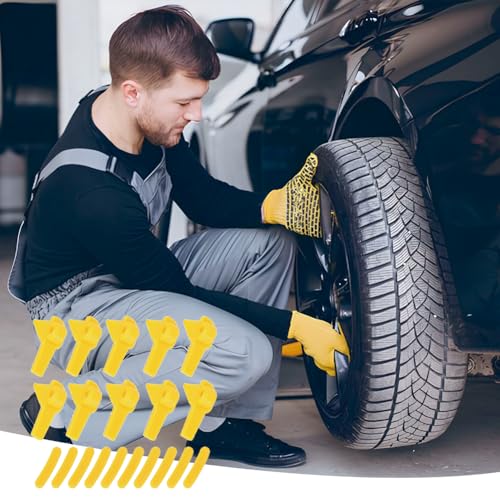Image of Joyzan Tire Demount Head, Tyre Changer Bead Insert Set Rim Breaker Mount Machine Wheel Side Protector Front Rear Guard Duckhead Kit Replacement Adapters Car Duck Repair Nylon Plastic Accessories 20Pcs