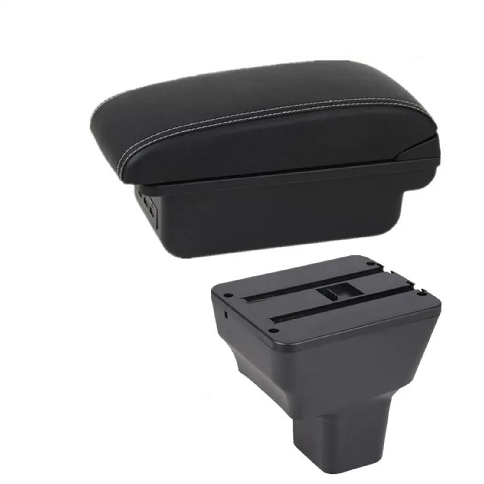 NOHEEU Car Armrest Box 2016-2024 Interior Dedicated Retrofit Storage Accessories For Kicks(B1 white line 3USB)
