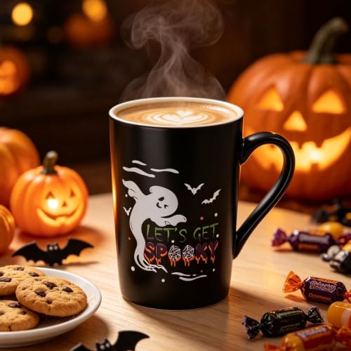 Spooky Halloween Coffee Mugs with Ghost, 14OZ Halloween Gifts for Women Men - Image 3