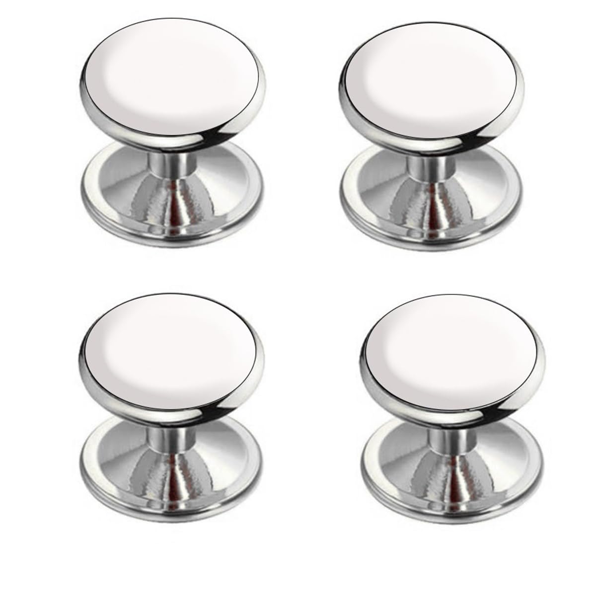 FASHIONS Silver White Cufflinks Tuxedo Blazer Suit Kurta Buttons Cuff Links Shirt Studs for Men-image-10