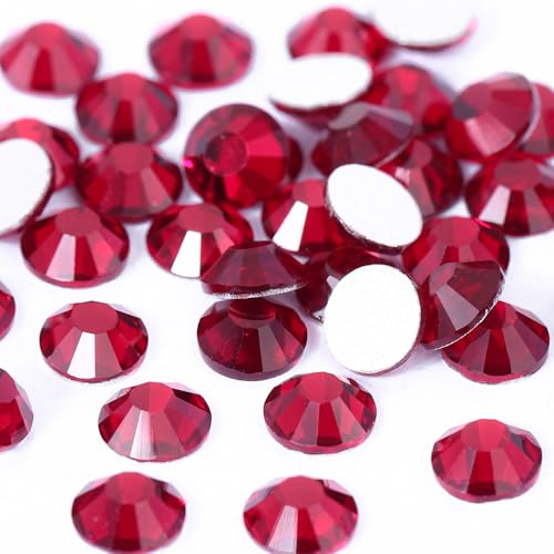 Image of Rhinestones Flatback Rhinestones for Crafts Glass Nail rhinestones Nail Gems Crystals Non Hotfix Rhinestones for Makeup Bags Shoes Decoration DIY(SS6,1440pcs,Dark Siam)