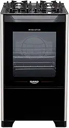 Fogão 4 bocas Dako Magister Preto com Mesa de Vidro e Tripla Chama - Bivolt